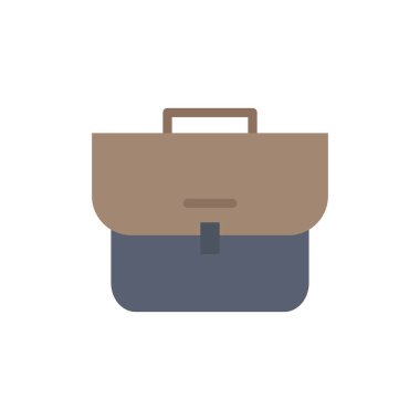 Çanta, Çanta, Bavul, Workbag Düz Renk Simgesi. Vektör simgesi banne