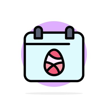 Takvim, Yumurta, Paskalya, Gün Soyut Daire Arka Plan Düz renk