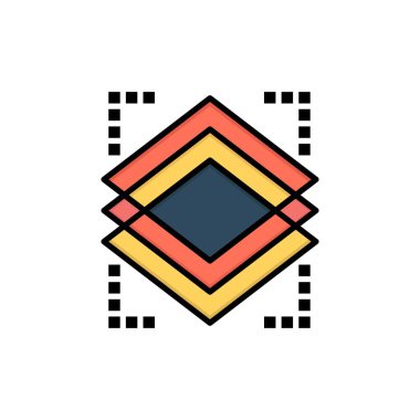 Katmanlar, Nesne, Katman, Server Düz Renk Simgesi. Vektör simgesi yasağı