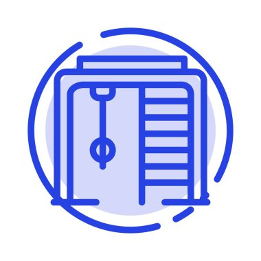 Atletik, Ring, Spor, Oyun Mavi Noktalı Çizgi Hattı Simgesi