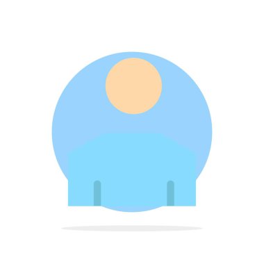 Avatar, Erkek, İnsanlar, Profil Soyut Daire Arka Plan Düz renk Simgesi