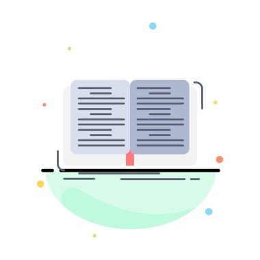 kitap, eğitim, ders, çalışma Düz Renk Simge Vektör