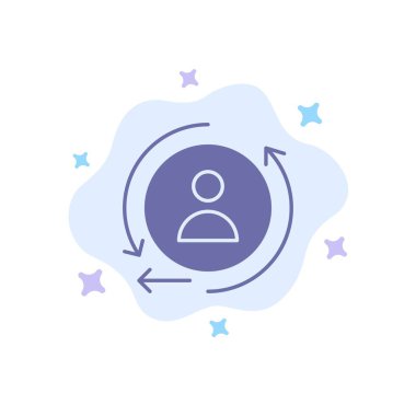 Dijital, Pazarlama, Soyut Bulut Geri Mavi Simge Remarketing