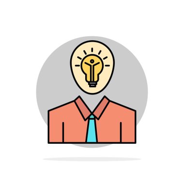 Adam, Fikir, Başarı, Işık, Büyüme Soyut Daire Arka Plan Fla