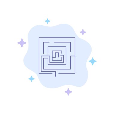 İş, Fikir, Pazarlama, Ilgili, Abstra Puzzle Mavi Simge