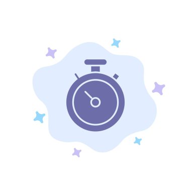 Pusula, Harita, Navigasyon, Soyut Bulut Backgr'de Mavi Simgeyi İkile