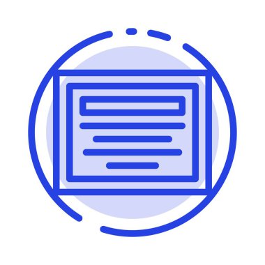 Eğitim, Dosya, Not Mavi Noktalı Çizgi Simgesi