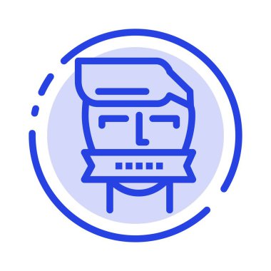 Rehine, Ağız, Muhalif, Kapalı, Terörizm Mavi Noktalı Çizgi 