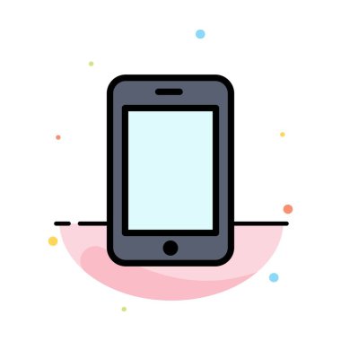 Cep, Cep, Telefon, Çağrı Soyut Düz Renk Simgesi Şablonu