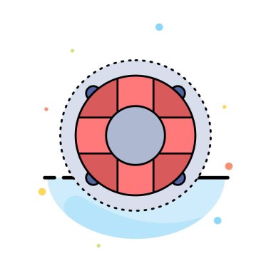 Yardım, yaşam, lifebuoy, cankurtaran, koruyucu Düz Renk Simge Vektör