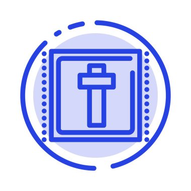 Cross, Paskalya, tatil, Imza mavi noktalı çizgi çizgi simgesi