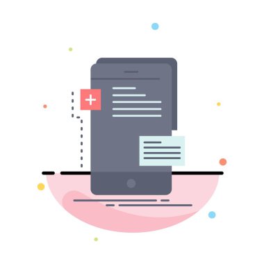 frontend, arayüz, cep telefonu, geliştirici Düz Renk Simge Ve