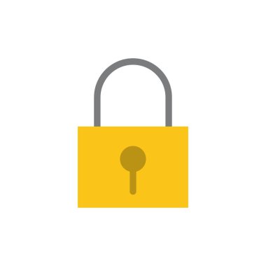 Kilit, Şifre, Şifre Kilidi, Güvenli Şifre Düz Renk Simgesi.