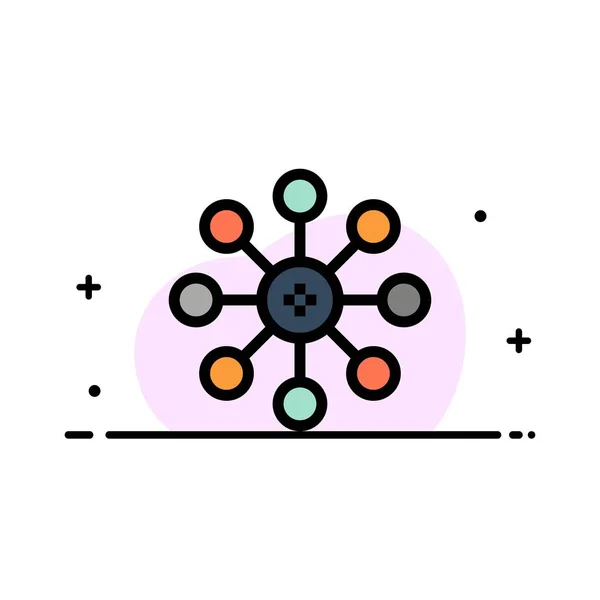 Biochimie, Biologie, Cellules, Chimie Business Flat Line Fille — Image vectorielle