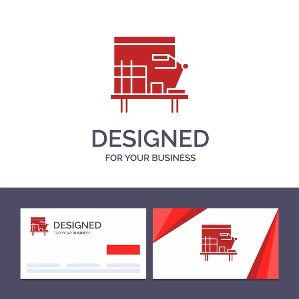 Szablon Creative Business Card i logo miejsce pracy, biurko, Biuro — Wektor stockowy