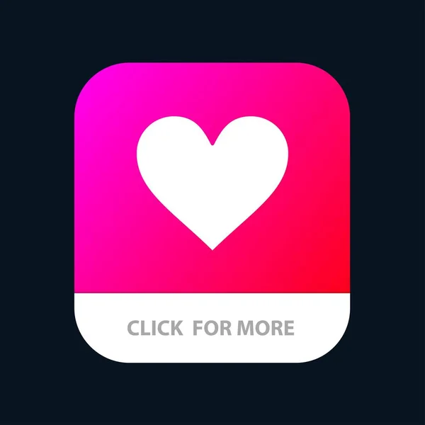 Coeur, Amour, Genre, Bouton d'application mobile Twitter. Android et IOS Gl — Image vectorielle