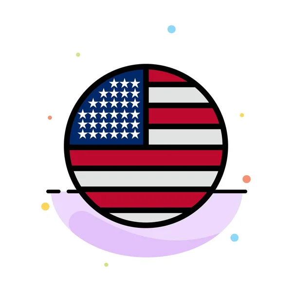 美国， 国旗， 感恩节， 乌萨抽象平面颜色图标坦普尔 — 图库矢量图片