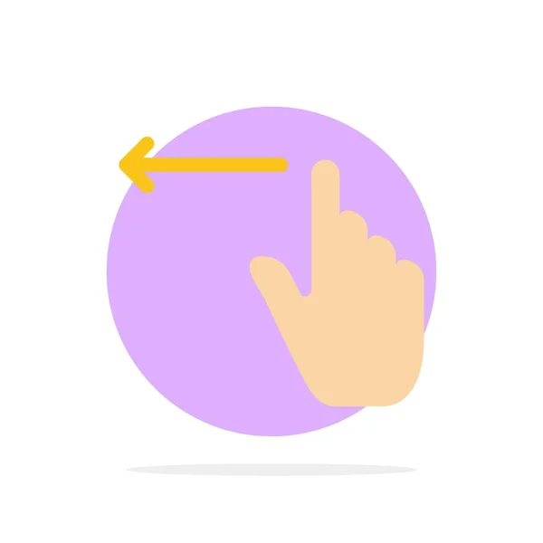 Vinger, gebaren, hand, linker abstracte cirkel achtergrond platte Col — Stockvector