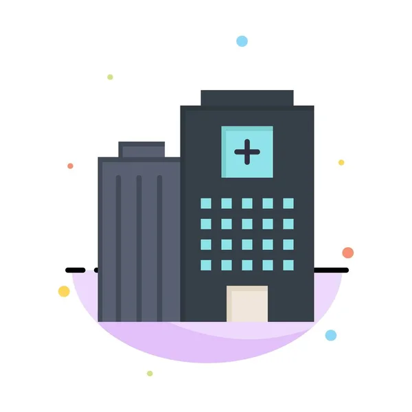 Hospital, Médico, Edificio, Atención de Negocios Logo Plantilla. Plano C — Vector de stock