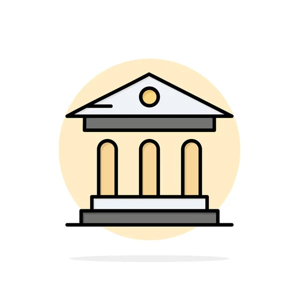 Πανεπιστήμιο, τράπεζα, πανεπιστημιούπολη, δικαστήριο αφηρημένο κυκλικό φόντο επίπεδο — Διανυσματικό Αρχείο