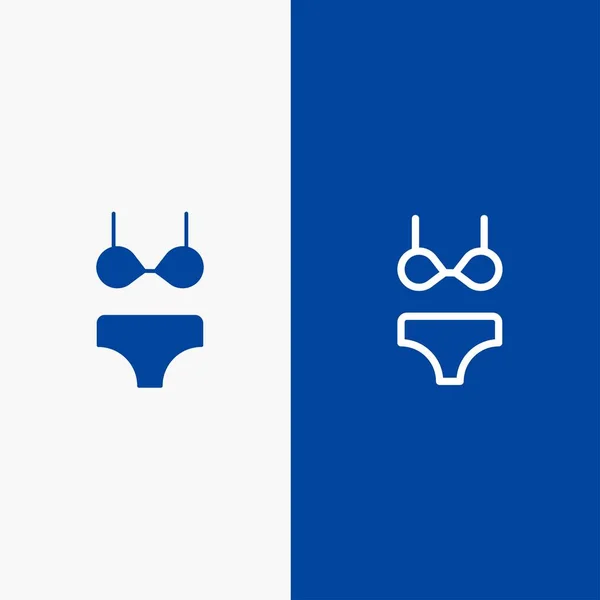 Web Line and Glyph Solid icon Blue banner Line and Glyph Solid i