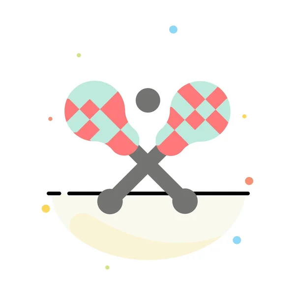 Crosse, Lacrosse, Stick, Sticks abstrakte flache Farbe Symbol templat — Stockvektor