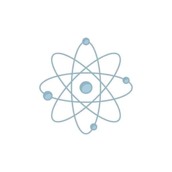 원자, 핵, 분자, 화학, 과학 플랫 컬러 아이콘 Vect — 스톡 벡터