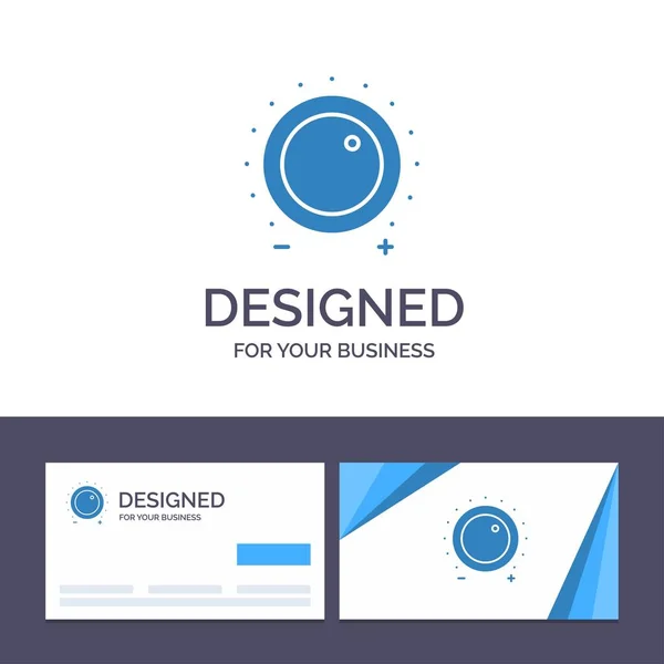 Modèle de carte de visite créative et logo Audio, Contrôle, Gain, L — Image vectorielle