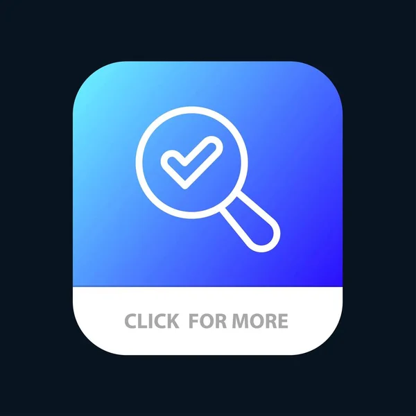 Find, Search, View Mobile App Button. Android and IOS Line Versi — Stock Vector