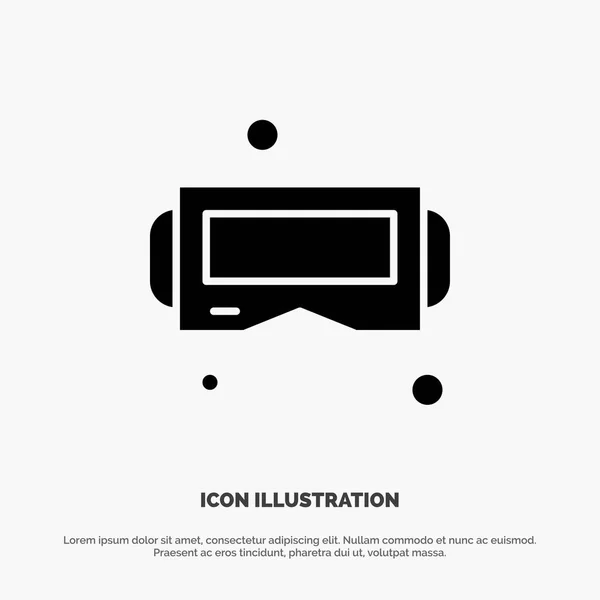 Dispositif, Lunettes, Google Glass, Smart Solid Glyph Icon vecteur — Image vectorielle