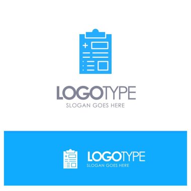 Rapor, Kayıt, Sağlık, Sağlık Mavi Logo vektör