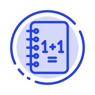 Eğitim, Not Defteri, Not Defteri , 1+1 Mavi Noktalı Çizgi Simgesi