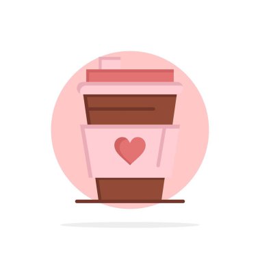 Cam, İçecek, Aşk, Düğün Soyut Daire Arka Plan Düz colo