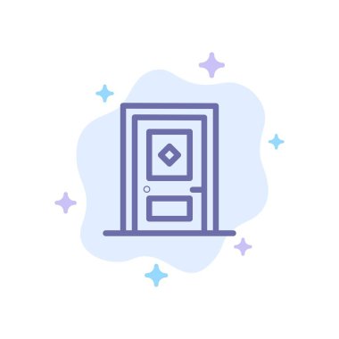 Soyut Bulutta Bina, Yapı, İnşaat, Kapı Mavisi Simgesi 