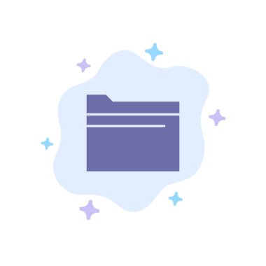 Klasör, Dosya, Veri, Soyut Bulut Backgrou Üzerinde Depolama Mavi Simge