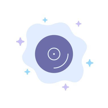 Soyut Bulut Arka Planda Disk, Cd, Medya, Video Mavi Simgesi