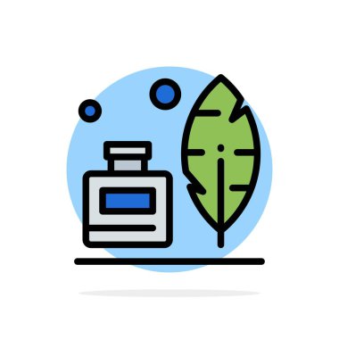 Adobe, Tüy, Mürekkep Şişesi, Amerikan Soyut Daire Arka Plan F