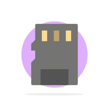 Kart, Bellek, Bellek Kartı, Sd Abstract Circle Arka Plan Düz co