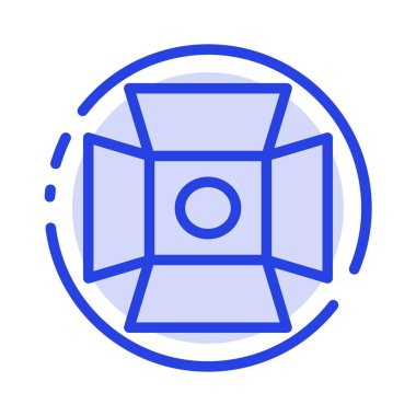 Işık, Fotoğraf, Fotoğraf, Stüdyo Mavi Noktalı Çizgi Hattı Simgesi