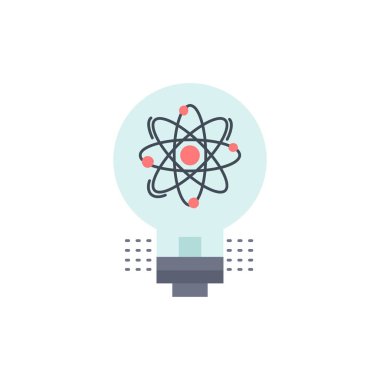 fikir, yenilik, ışık, çözüm, başlangıç düz renk simgesi vecto