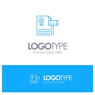 Müzayede, Vintage, Pahalı, Çakıl, Yargıç Mavi anahat Logo zekâ