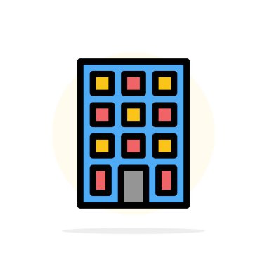 Bina, Binalar, İnşaat Soyut Daire Arka Plan Fla