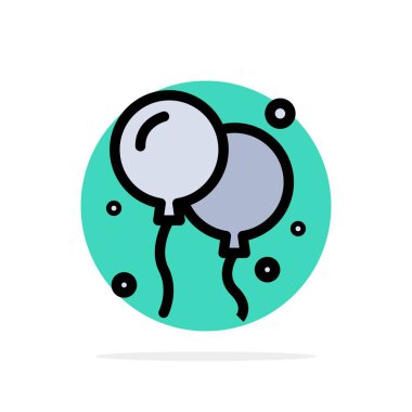 Balon, Fly, Kanada Soyut Daire Arka Plan Düz renk Simgesi