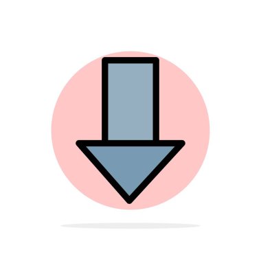 Ok, Aşağı, Aşağı Ok, Yön Soyut Daire Arka Plan Fl