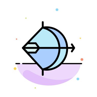 Amaç, Okçuluk, Ok, Yay, Shoot Soyut Düz Renk Simge Templat