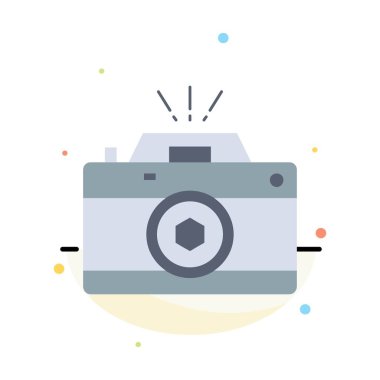 Kamera, fotoğraf, yakalama, fotoğraf, diyafram Düz Renk Simge Ve