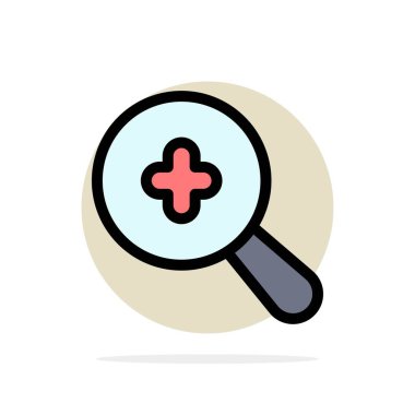 Genişletilmiş, Arama, Artı Soyut Daire Arka Plan Düz renk Ico