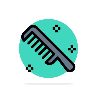 Fırça, tarak, kozmetik, temiz soyut daire arka plan düz Col