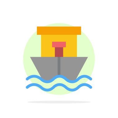 Gemi, Plaj, Tekne, Yaz Soyut Daire Arka Plan Düz renk 