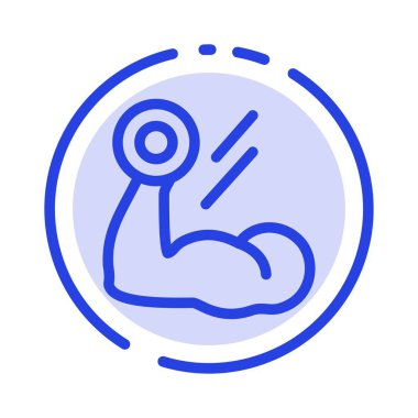 Pazı, Vücut Geliştirme, Büyüme, Kas, Egzersiz Mavi Noktalı Çizgi L